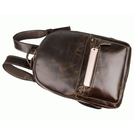 Кожаный вместительный рюкзак 7273Q Buffalo Bags коричневый – Фото 7
