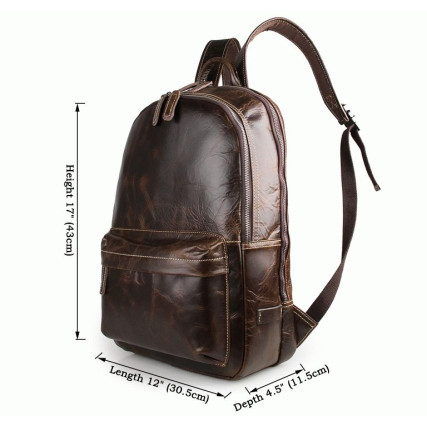 Кожаный вместительный рюкзак 7273Q Buffalo Bags коричневый – Фото 8
