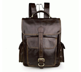 Рюкзак кожаный городской 7283C Buffalo Bags коричневый