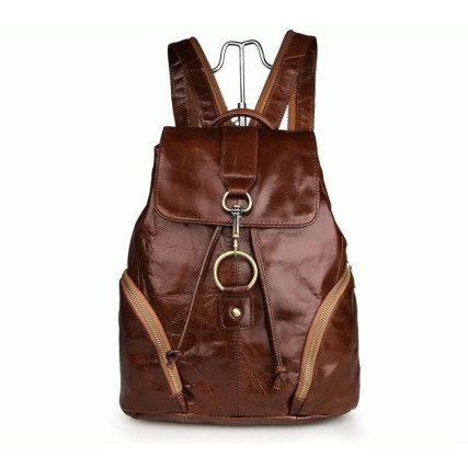 Кожаный повседневный рюкзак 7286B Buffalo Bags коричневый – Фото 1