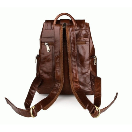 Кожаный повседневный рюкзак 7286B Buffalo Bags коричневый – Фото 3