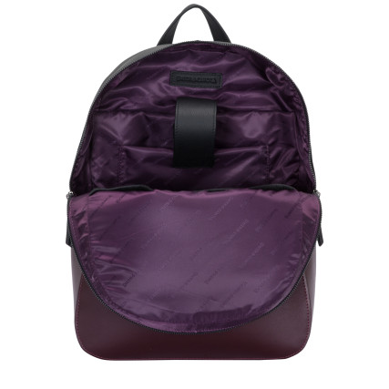 Рюкзак кожаный Smith &amp; Canova черно-бордовый 92901 BLK-BRG – Фото 2