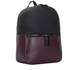 Рюкзак кожаный Smith & Canova черно-бордовый 92901 BLK-BRG