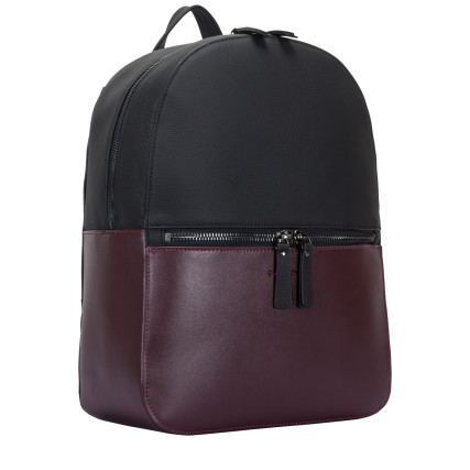 Рюкзак кожаный Smith &amp; Canova черно-бордовый 92901 BLK-BRG – Фото 1