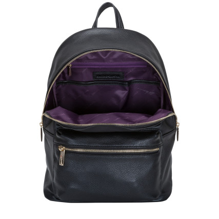 Рюкзак кожаный Smith &amp; Canova черный 92915 BLK – Фото 2