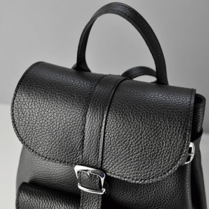 Кожаный рюкзак JIZUZ CLASSIC черный – Фото 5