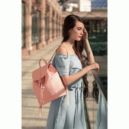 Кожаный розовый рюкзак BlankNote Олсен BN-BAG-13-barbie – Фото 6