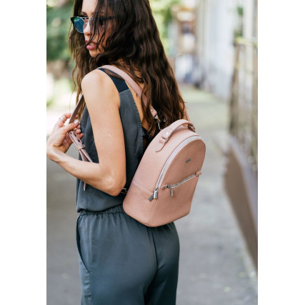 Кожаный розовый рюкзак BlankNote Kylie BN-BAG-22-barbi – Фото 5
