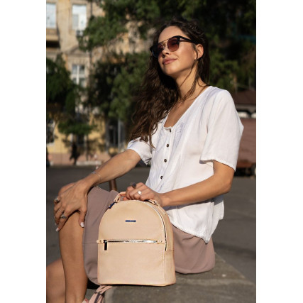 Кожаный рюкзак BlankNote Kylie крем-брюле BN-BAG-22-crem-brule – Фото 5