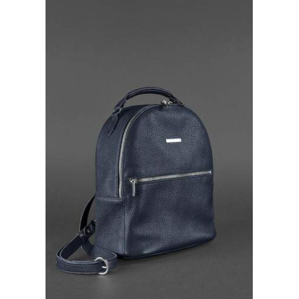 Кожаный женский рюкзак BlankNote Kylie синий BN-BAG-22-navy – Фото 1
