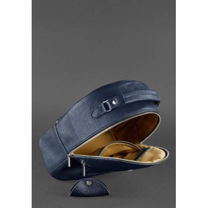 Кожаный женский рюкзак BlankNote Kylie синий BN-BAG-22-navy – Фото 4