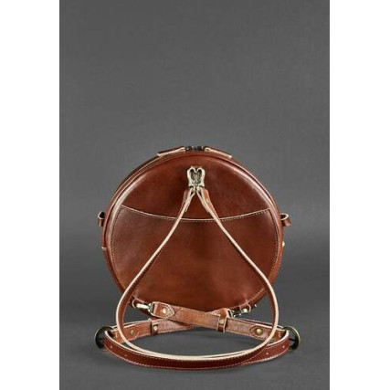 Круглая сумка-рюкзак BlankNote MAXI Коньяк BN-BAG-30-k – Фото 4