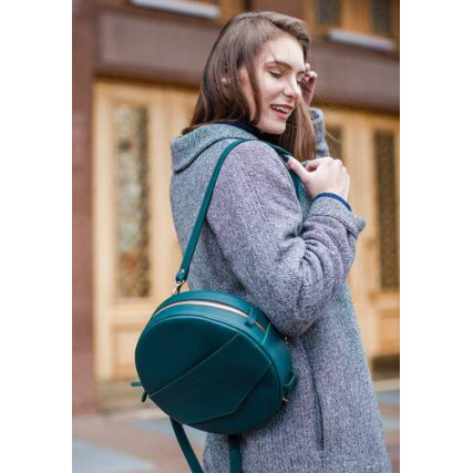Круглая сумка-рюкзак BlankNote MAXI Малахит BN-BAG-30-malachite – Фото 6