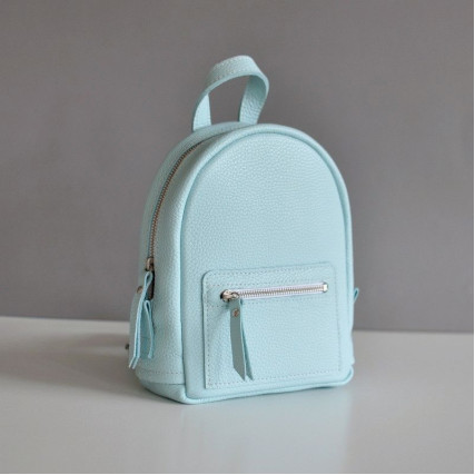 Кожаный рюкзак JIZUZ BABY SPORT голубой – Фото 2