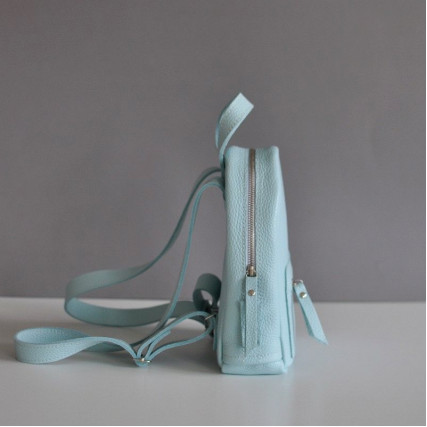 Кожаный рюкзак JIZUZ BABY SPORT голубой – Фото 3