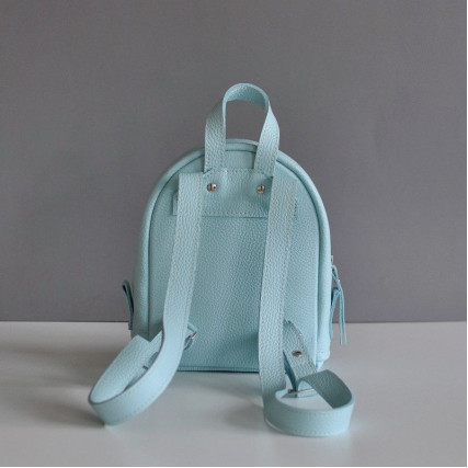 Кожаный рюкзак JIZUZ BABY SPORT голубой – Фото 4