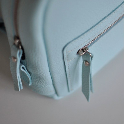 Кожаный рюкзак JIZUZ BABY SPORT голубой – Фото 5