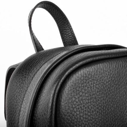 Кожаный черный рюкзак JIZUZ Carbon mini – Фото 10