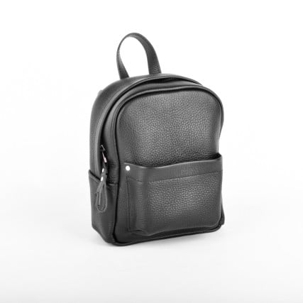 Кожаный черный рюкзак JIZUZ Carbon mini – Фото 2