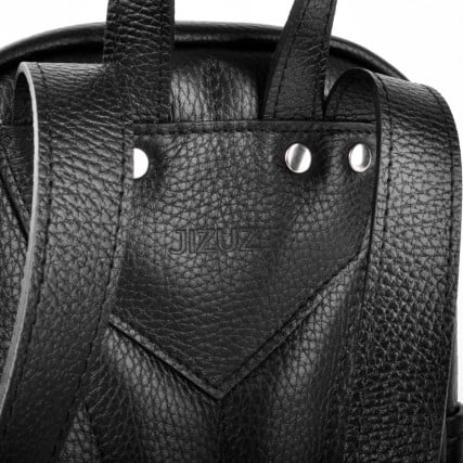 Кожаный черный рюкзак JIZUZ Carbon mini – Фото 6