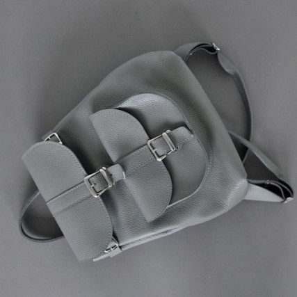 Кожаный рюкзак JIZUZ CLASSIC серый – Фото 6
