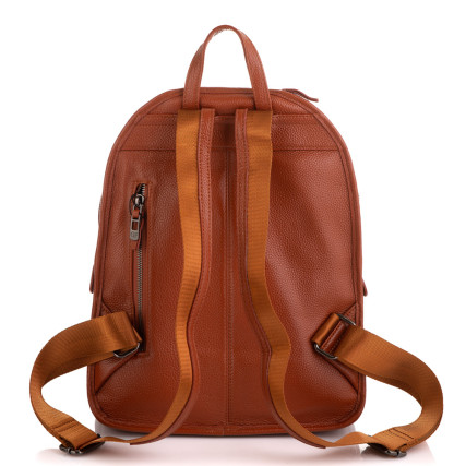 Женский кожаный рюкзак Giorgio Ferretti (Италия) светло-коричневый GF04326Dlbrown – Фото 4