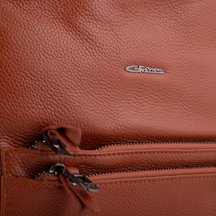 Женский кожаный рюкзак Giorgio Ferretti (Италия) светло-коричневый GF04326Dlbrown – Фото 5