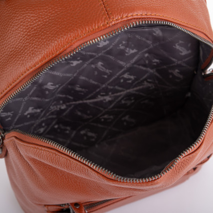 Женский кожаный рюкзак Giorgio Ferretti (Италия) светло-коричневый GF04326Dlbrown – Фото 6