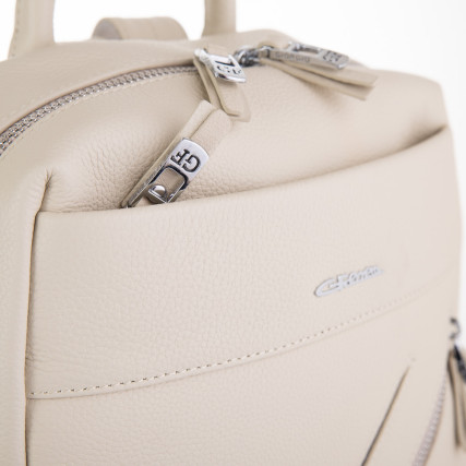 Женский кожаный рюкзак Giorgio Ferretti (Италия) бежевый GF2019188Abeige – Фото 4