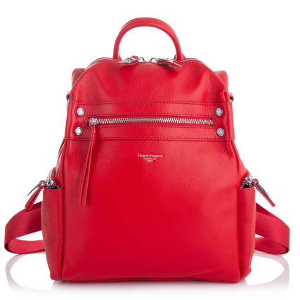 Женский кожаный рюкзак Giorgio Ferretti (Италия) красный GF6006Bred – Фото 2
