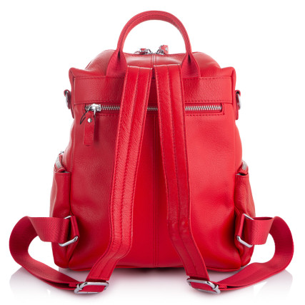 Женский кожаный рюкзак Giorgio Ferretti (Италия) красный GF6006Bred – Фото 3