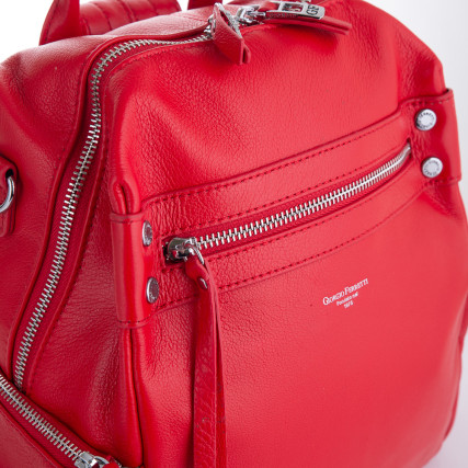 Женский кожаный рюкзак Giorgio Ferretti (Италия) красный GF6006Bred – Фото 4