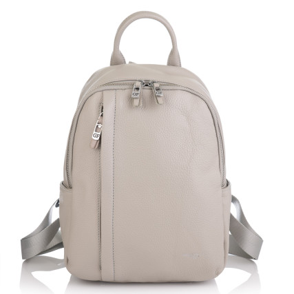 Женский кожаный рюкзак Giorgio Ferretti (Италия) светло-серый GF6101Cgrey – Фото 2