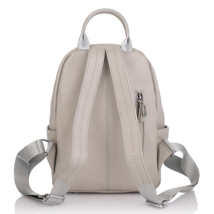 Женский кожаный рюкзак Giorgio Ferretti (Италия) светло-серый GF6101Cgrey – Фото 3