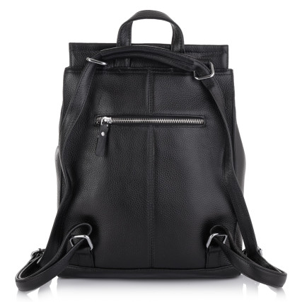 Женский кожаный рюкзак Giorgio Ferretti (Италия) черный GFA-689Ablack – Фото 3