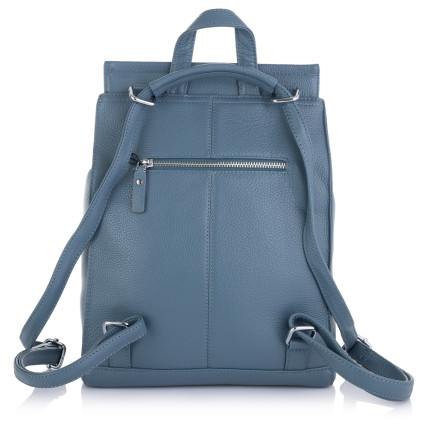 Женский кожаный рюкзак Giorgio Ferretti (Италия) темно-голубой GFA-689Ablue – Фото 3