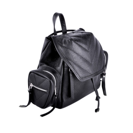 Кожаный черный рюкзак JIZUZ К 750 BLACK – Фото 2