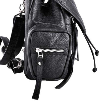 Кожаный черный рюкзак JIZUZ К 750 BLACK – Фото 3