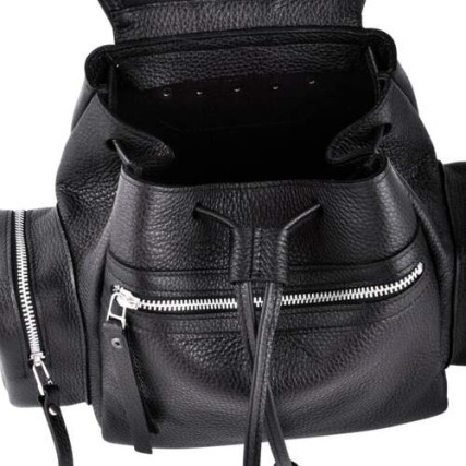Кожаный черный рюкзак JIZUZ К 750 BLACK – Фото 5