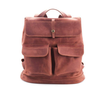 Кожаный рюкзак Level "Боббер" коричневый