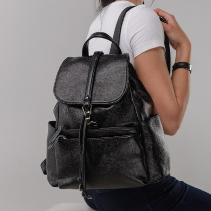 Кожаный рюкзак OLIVIA LEATHER черный nwbp27-8836A-Bp – Фото 4