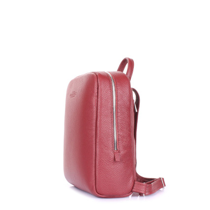 Женский кожаный рюкзак Poolparty бордовый cult-leather-marsala – Фото 2