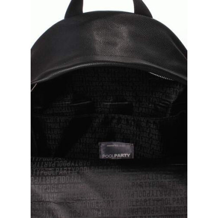 Кожаный рюкзак POOLPARTY черный backpack-rockstar-black – Фото 4