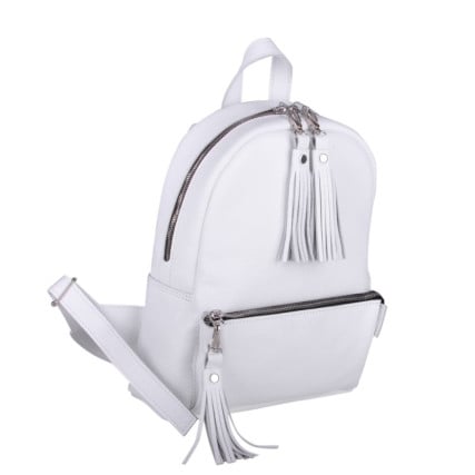 Кожаный рюкзак JIZUZ PILOT S WHITE PLUS белый – Фото 2