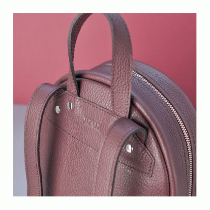 Кожаный рюкзак JIZUZ SPORT бордовый – Фото 4