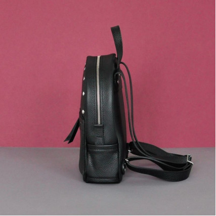 Кожаный рюкзак JIZUZ SPORT черный – Фото 3
