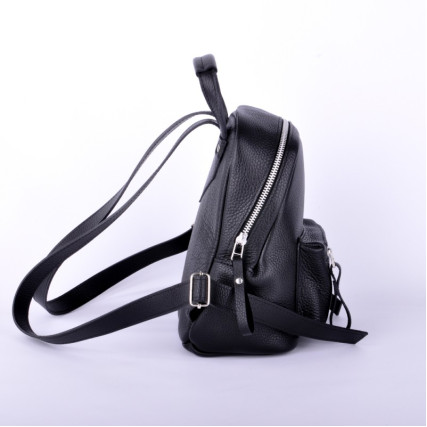 Кожаный черный рюкзак JIZUZ URBAN BLACK – Фото 3