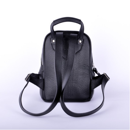 Кожаный черный рюкзак JIZUZ URBAN BLACK – Фото 4
