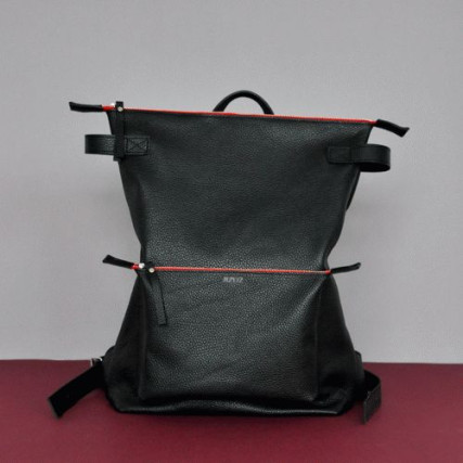Кожаный рюкзак JIZUZ VOYAGER черный – Фото 2