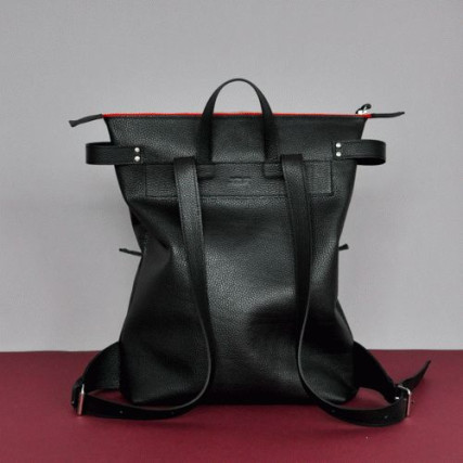 Кожаный рюкзак JIZUZ VOYAGER черный – Фото 4